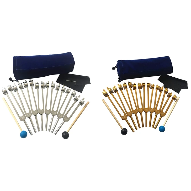 

Tuning Fork, 7 Chakras+1 Soul Purpose Weighted Tuning Forks,Aluminum Alloy Instrument 126.22-141.27 Hz Etc