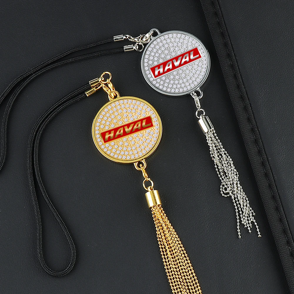 3D металлические автомобильные аксессуары, зеркало заднего вида с бриллиантовыми подвесками, украшения для Haval DARGO 2021X-DOG DHT XY Jolion H6 H9 M6 H7 F7X