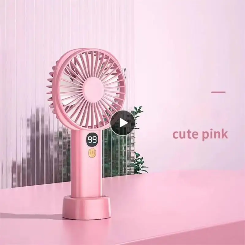 

Large Capacity Battery Desktop Fan Portable Fan Simple Design Long Battery Life Wind Comfortable Hand-held Fan Fifth Gear Wind