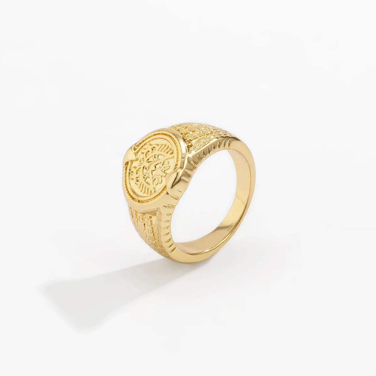 

Vintage Sliver Gold Color Metal Fashion Simple Rings for Men Hip Hop Trendy Street Retro Design Luxury Male Jewelry Party Gift