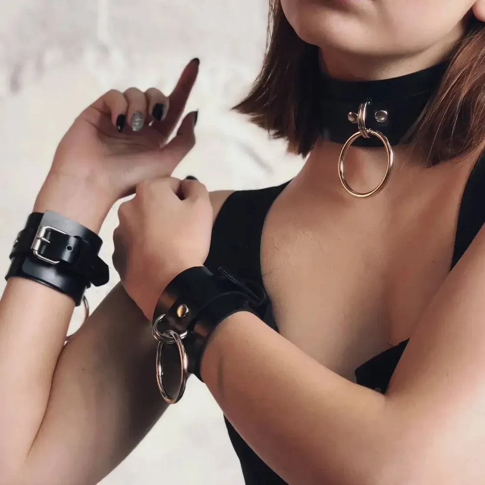 

New Cosplay Harajuku Punk Rock Gothic Collar Choker Sexy PU Leather Heart Cross Spike Collar Choker Necklace Body Accessories