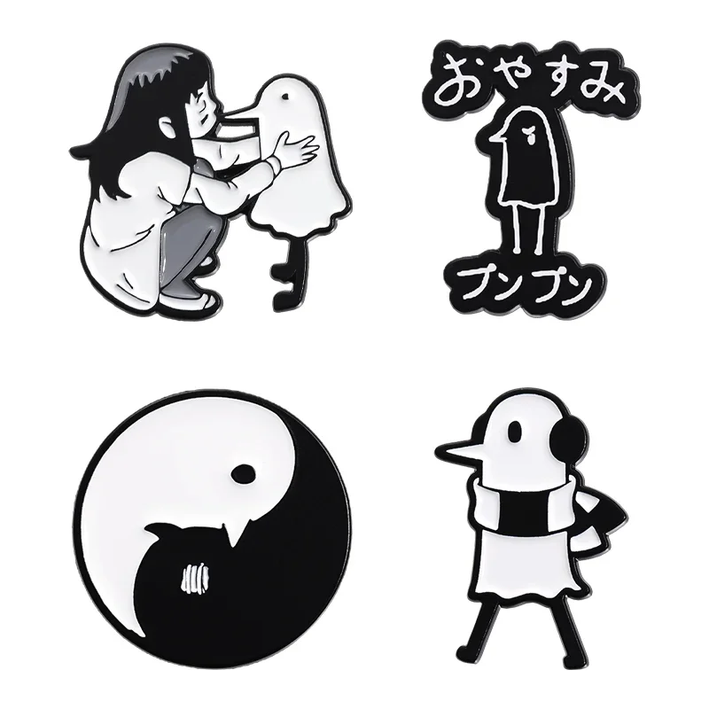 Эмалированные броши с мультяшным персонажем
