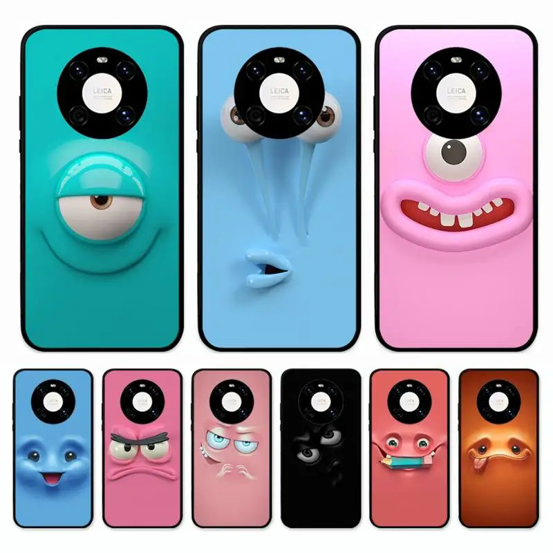 

Funny Face Phone Case for Huawei Mate 20 10 9 40 30 lite pro X Nova 2 3i 7se