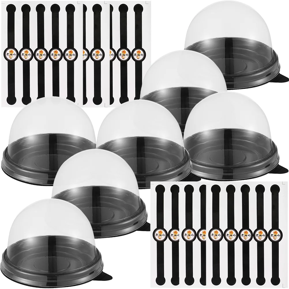 

Box Cupcake Container Dome Cake Muffin Muffins Mini Cases Holders Cookies Containers Boxesmacaron Lids Single Mooncakeclear Pans