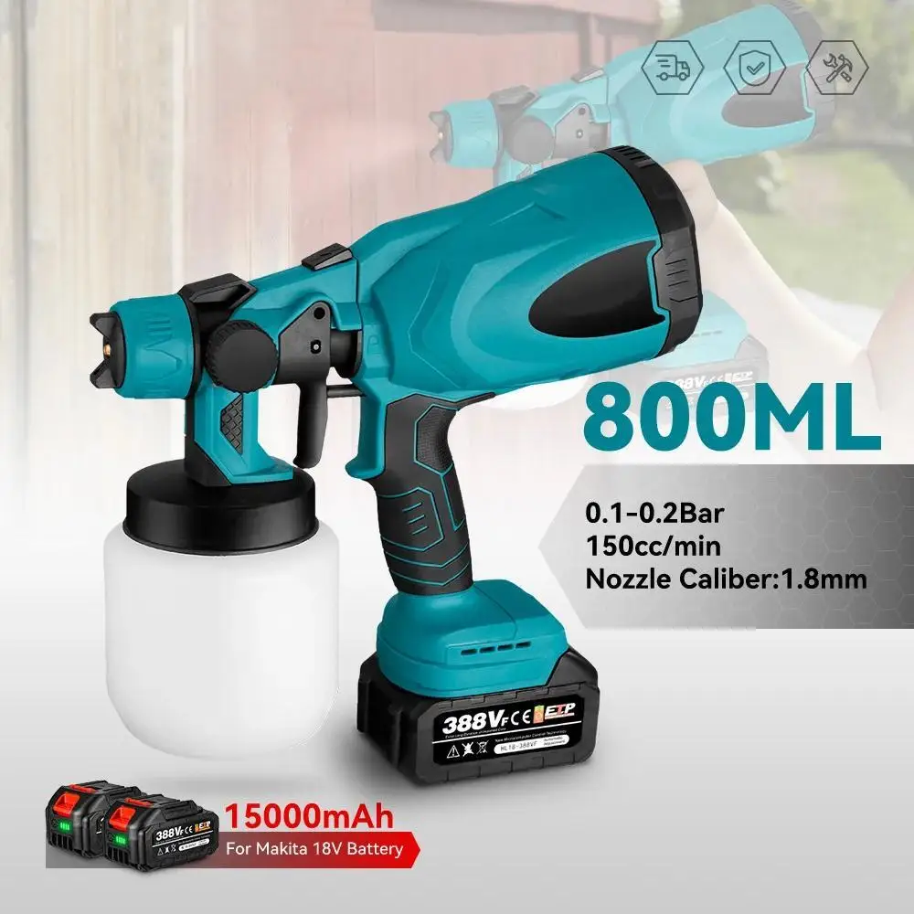 Беспроводной Электрический распылитель краски Makita 800 мл 18 в