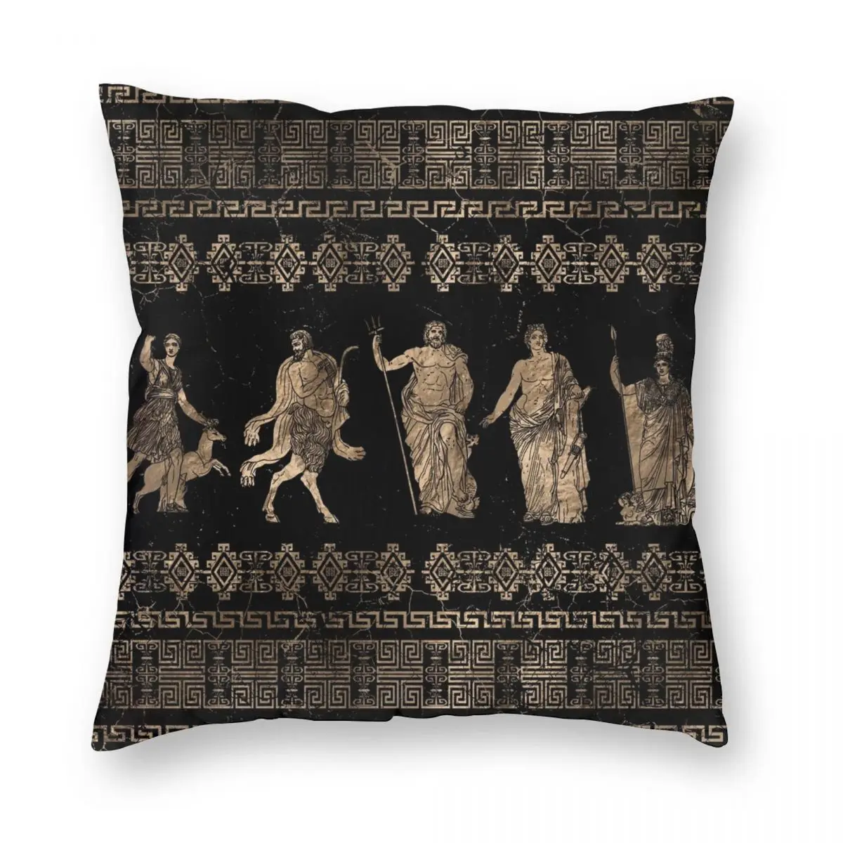 

Греческие фингеры и меандеры, украшение для ключей, наволочка с принтом, наволочка для подушки, декоративная подушка, чехол на молнии для дома, 45*45 см