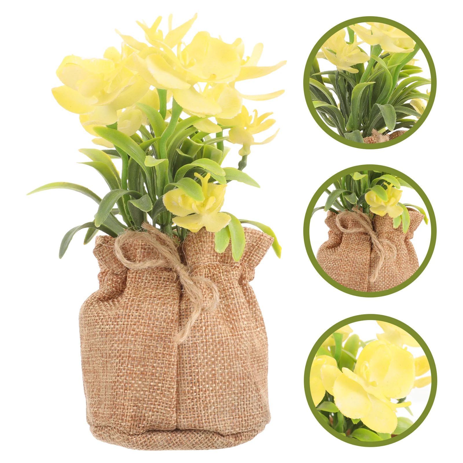

Potted Flower Artificial Phalaenopsis Orchid Vase Flowers Fake Bonsai Faux