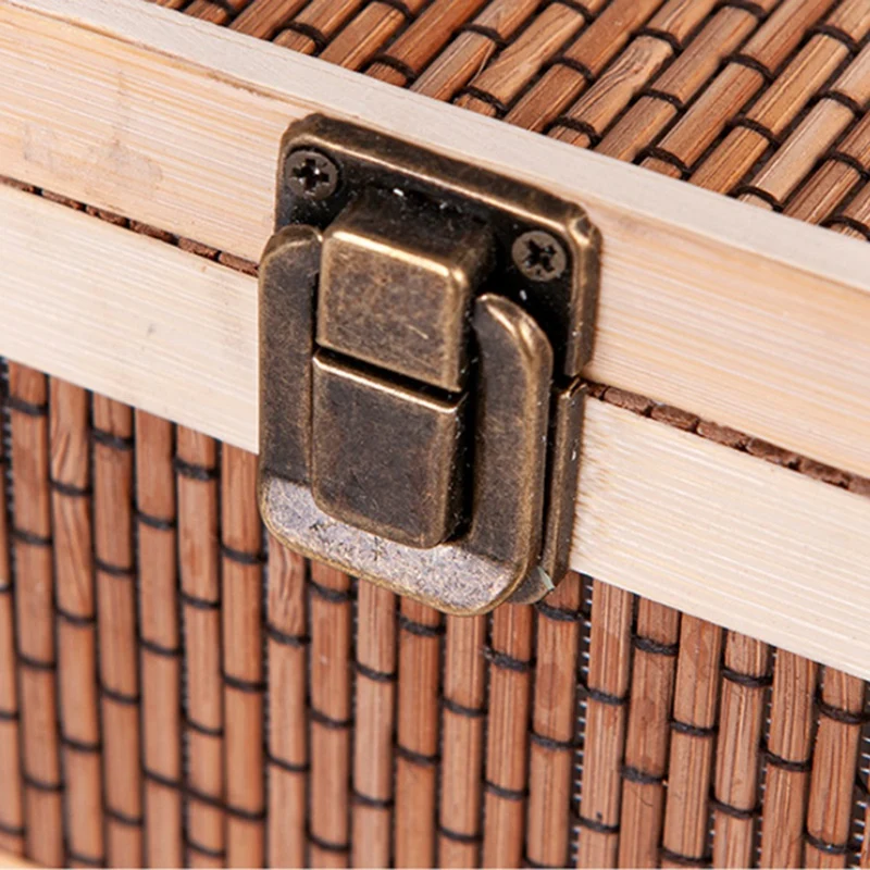 Плетеные бамбуковые корзины портативный органайзер для пикника фруктов