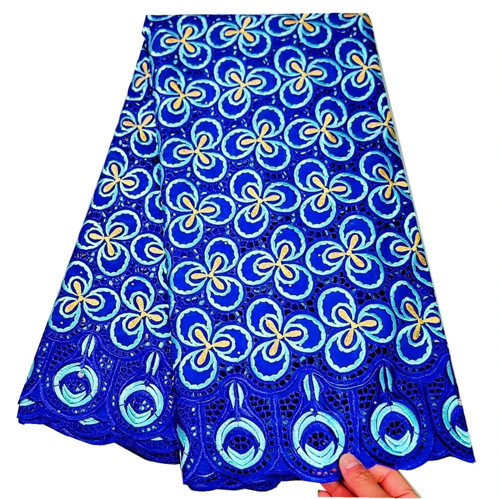 

Оптовая продажа, Африканское ярко-синее кружевное платье, африканская кружевная ткань, элегантное французское кружево с камнями, 5 ярдов, швейная ткань
