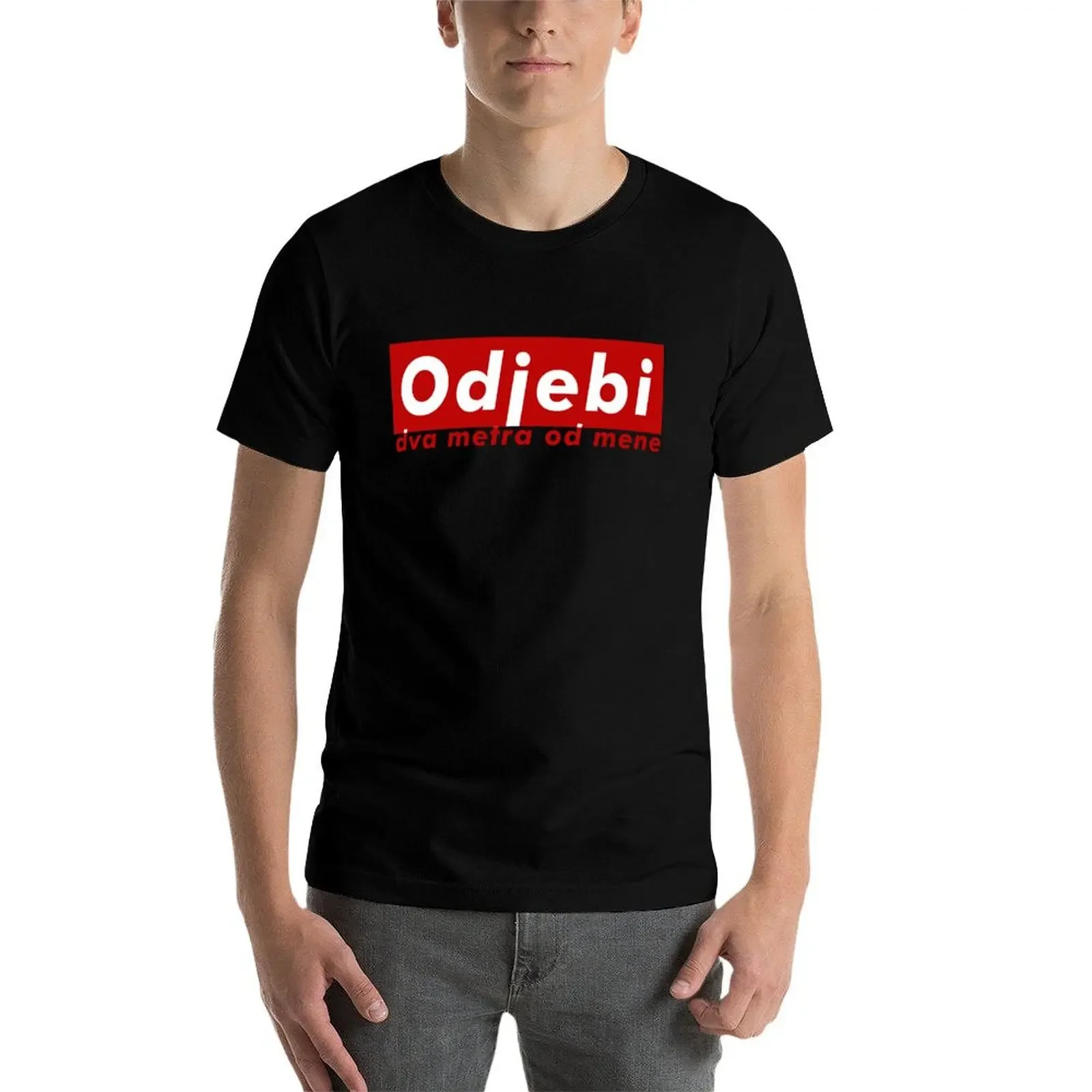 Odjebi dva metra od mene T-Shirt vintage graphic tee plain rapper tees quick-drying men t shirts