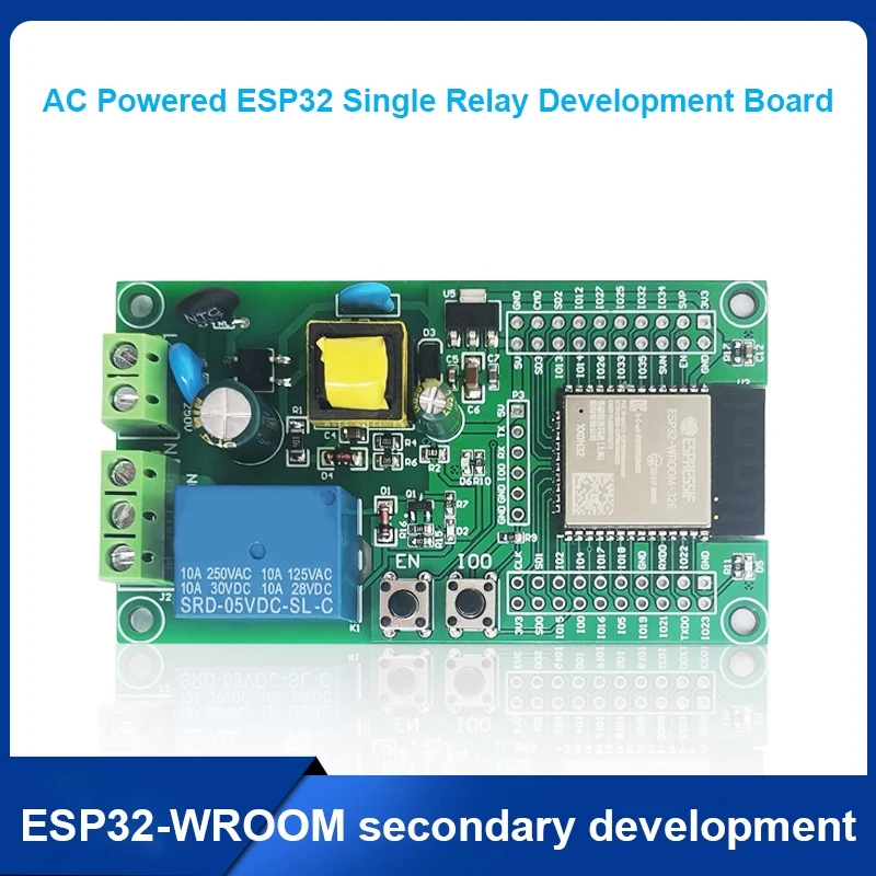 

ESP32 Development Board AC Power Wifi Bluetooth BLE Single Relay Module ESP32 Secondary Development Board