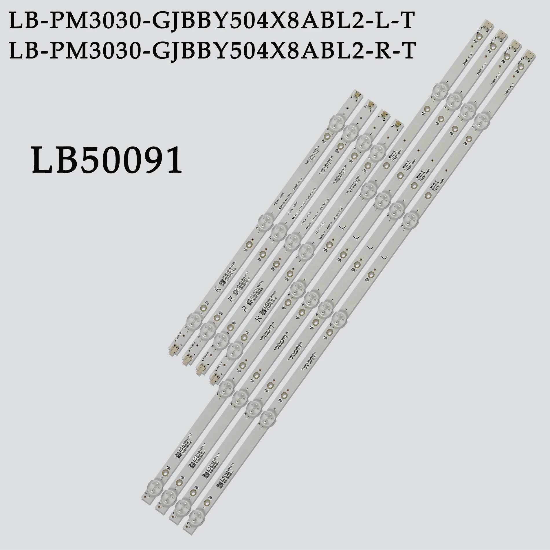 

LED backlight bar For sharp LC-50LB601U NS-50DF710NA19 LB50091 V1_00 V0_00 LB-PM3030-GJBBY504X8ABL2-L/R-T NS-50DF710CA19