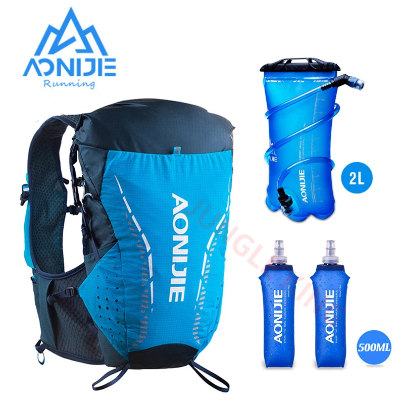 AONIJIE C9104S 18L Cycling Rucksack Bag Sports Outdoor Hiking Running Hydration Backpack with Water Bottles 500ML 2L Water Bag