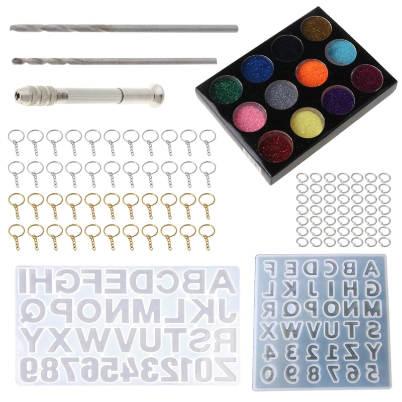 

255PCS DIY Alphabet Resin Molds Reversed Letter Number Silicone Resin Molds Epoxy Resin Casting Molds Backward Keychain Resin