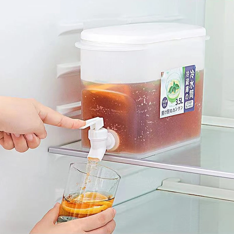 

Large Capacity Cool Water Bucket With Tap Home Refrigerator Drink Juice Fruit Teapot Ice Kettle