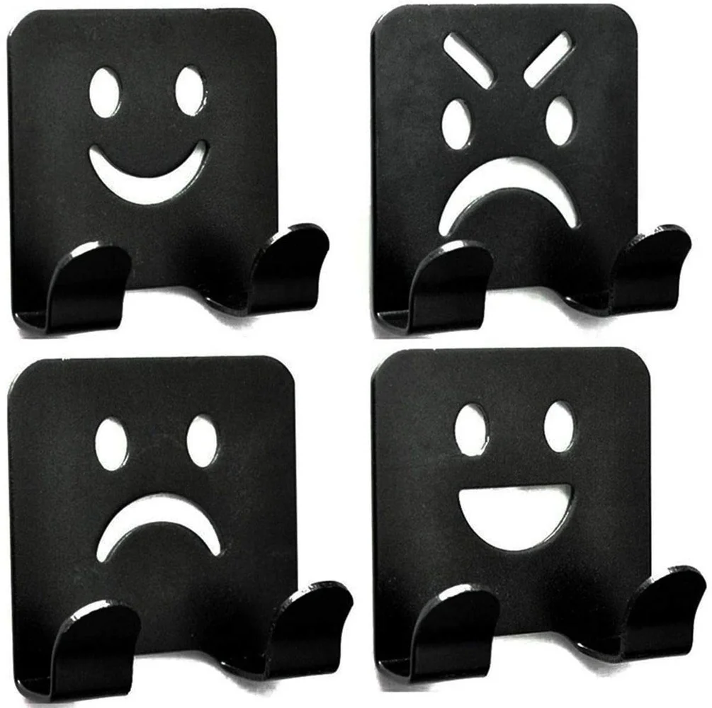 

Wall-Mounted Self-Adhesive Razor Plug Key Towel Rack Hook Hanger Household Bathrobe Coat Clothes Storage Rack 4 Pieces