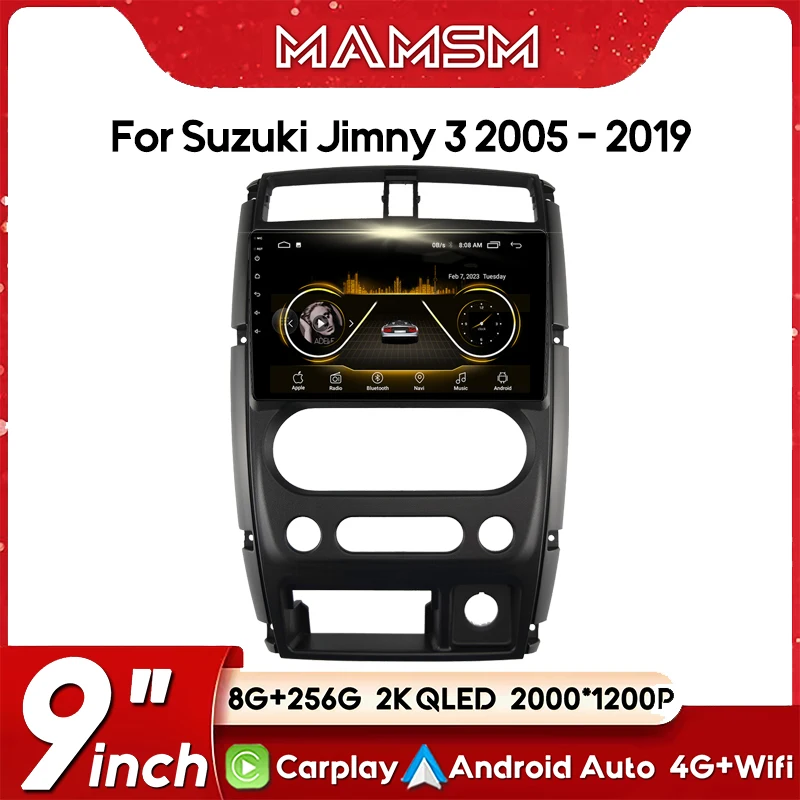 Android 13 Carplay Авто Радио для Suzuki Jimny 3 2005-2016 2017 2018 2019 Мультимедийный плеер GPS Стерео DSP