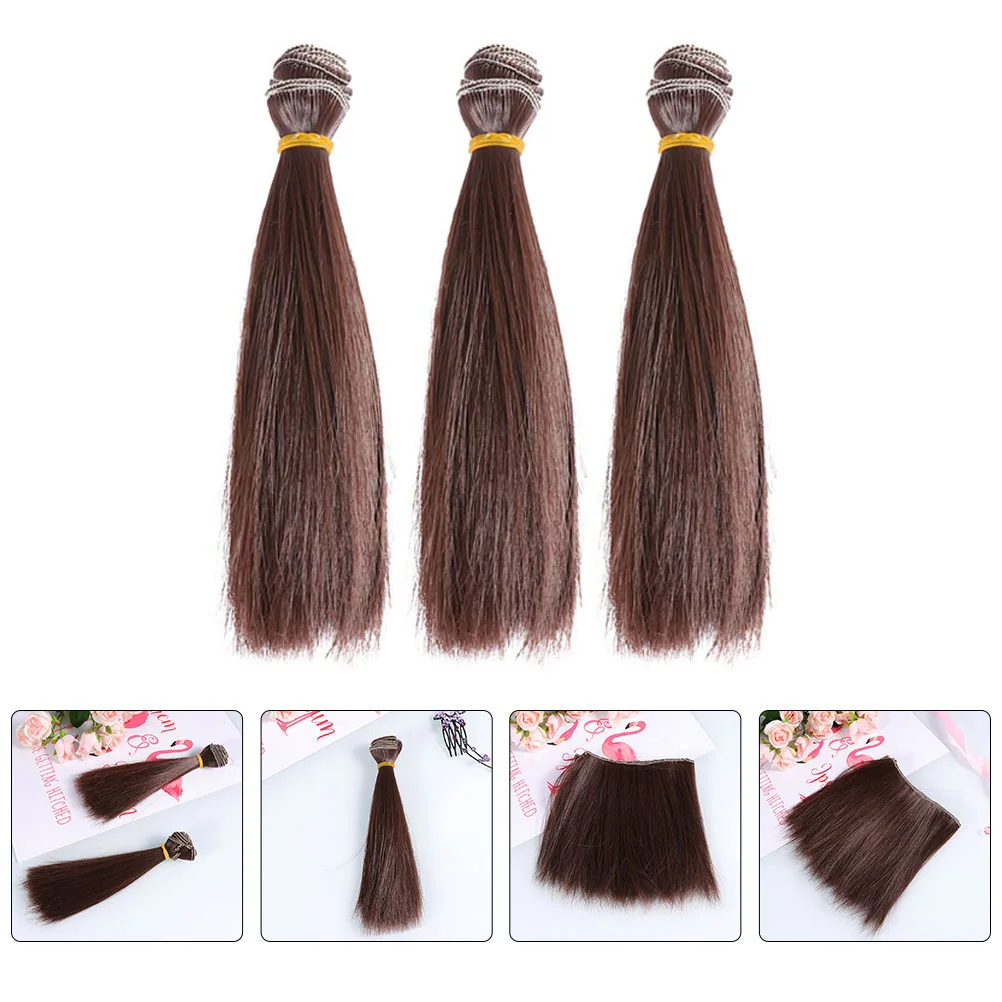 

3 PCS Black Girl Hair Accessories Handcraft Supply Hairpiece Crafts High Temperature Wire Miss