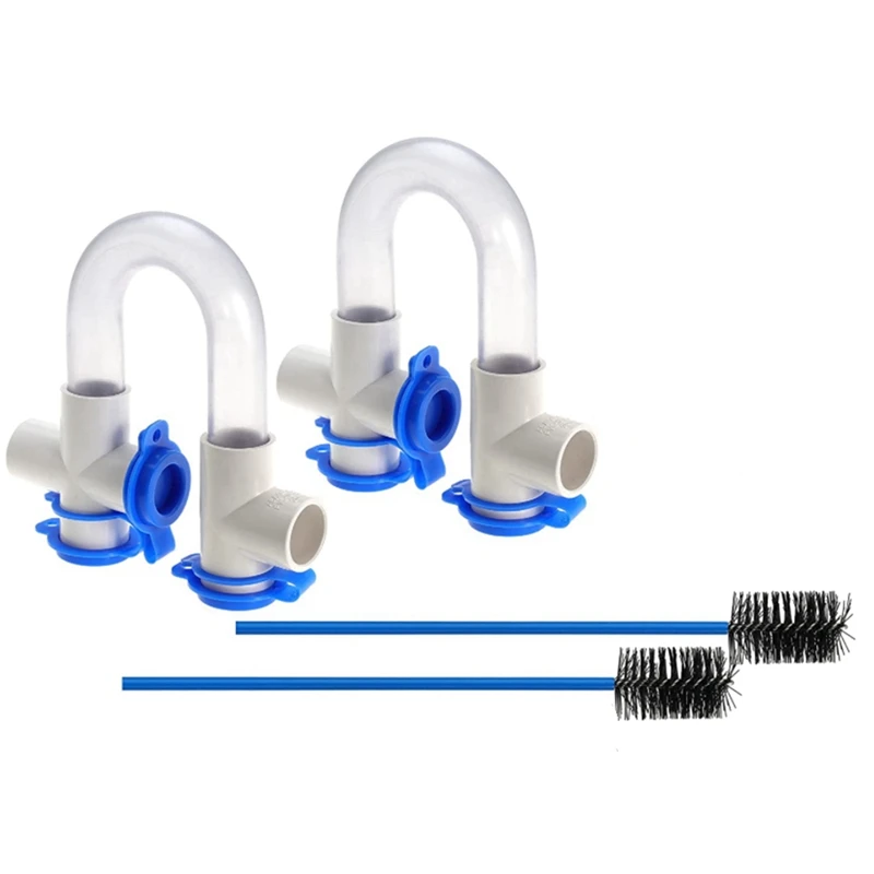 

Best 3/4In Standard Condensate Trap With 16In Cleaning Brush PVC Transparent U Trap For HVAC Systems, Air Conditioner