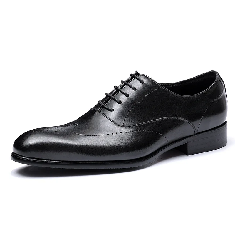 

Luxury Italian Designer Men Brogues Shoes Genuine Leather Fashion Carved Wedding Formal Shoes Lace Up Oxfords for Male New Style