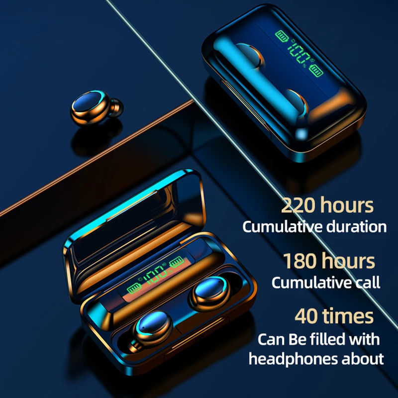 F9-5 Tws наушники Bluetooth 5 1 беспроводные Hifi стерео спортивные водонепроницаемые