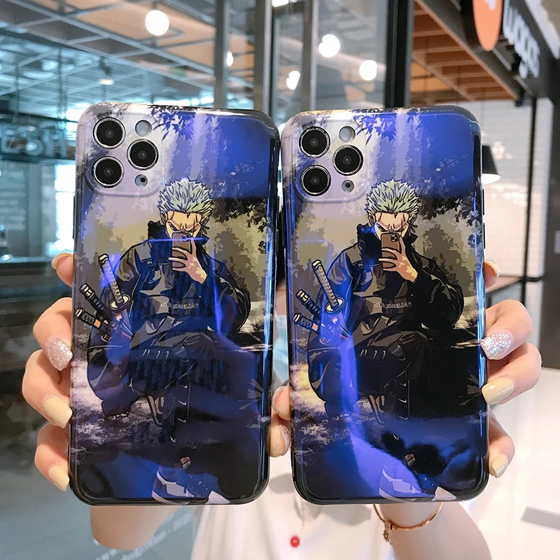 

BANDAI Anime One Piece Roronoa Zoro phone case for IPhone 11 7 8P X XR XS XS MAX 11 12pro 13 pro max 13 promax 2022 cover phone