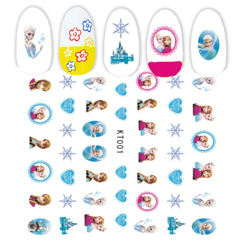 

1PCS Disney Frozen Elsa Anna Girly Nail Decoration DIY Decals Anime Princess Nail Stickers Cinderella Donald Duck Pink Panther
