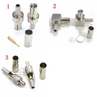 ts9 male plug female jack connector right angle ts9 male female crimp for rg316 rg174 rg179 cable brass nickel plated