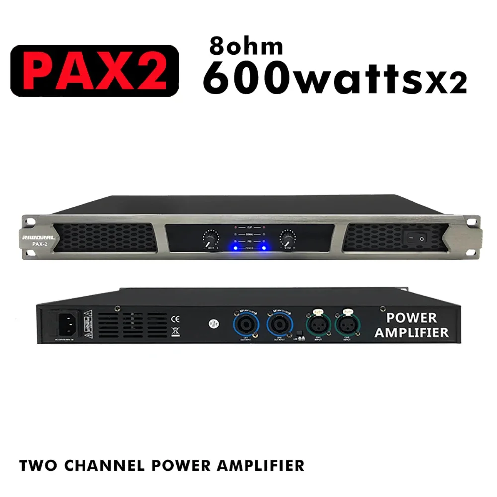 PAX2 Профессиональный 2-канальный 1200 Вт * 2 мощный цифровой эхо-микшерный усилитель