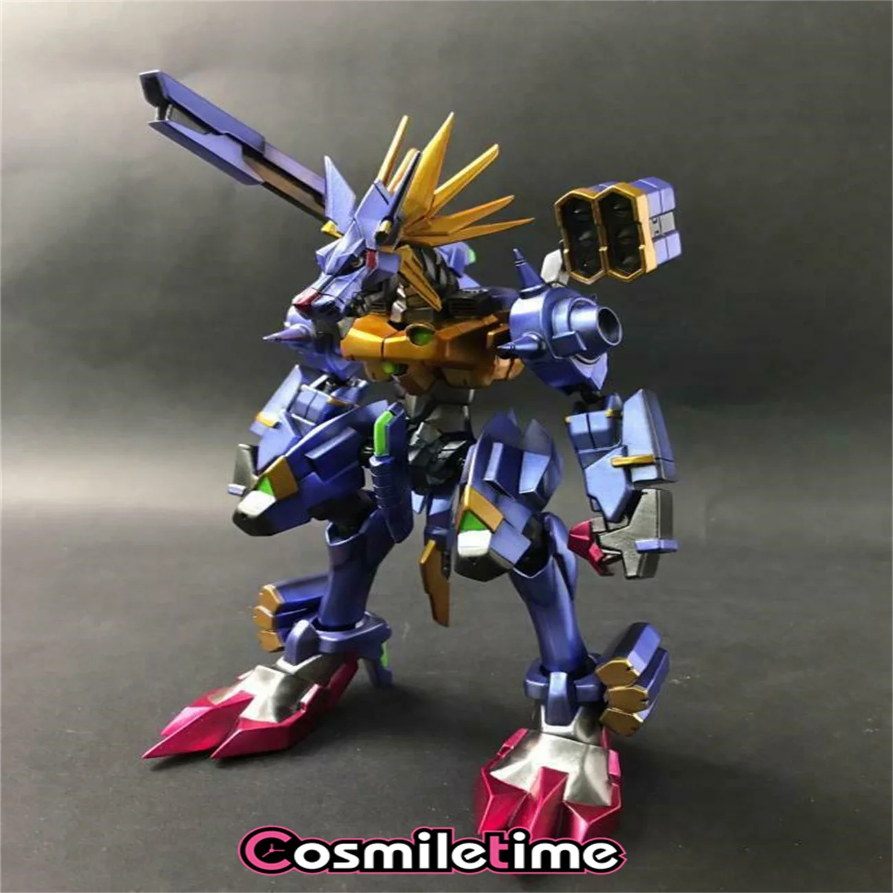 

Khzone Digimon Adventure Metal Garurumon X Resin Statue Figure Model GK Toy