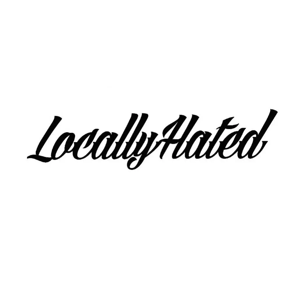 

Locally Hated Letters Reflective Car Vehicle Body Window Decals Sticker Decor