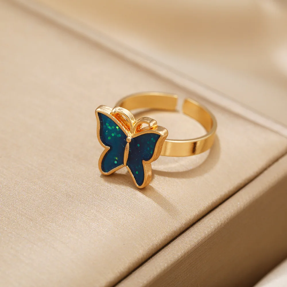 Бабочка Ромашка Кольцо от беспокойства Спиннер для девочек и женщин Ювелирные изделия для вечеринок Снятие напряжения Кольца против стресса.