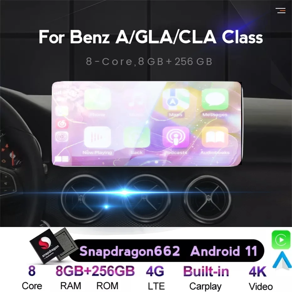 Автомобильный мультимедийный плеер все в одном на Android для Mercedes A CLA GLA W176 C117 X156 Wi-Fi
