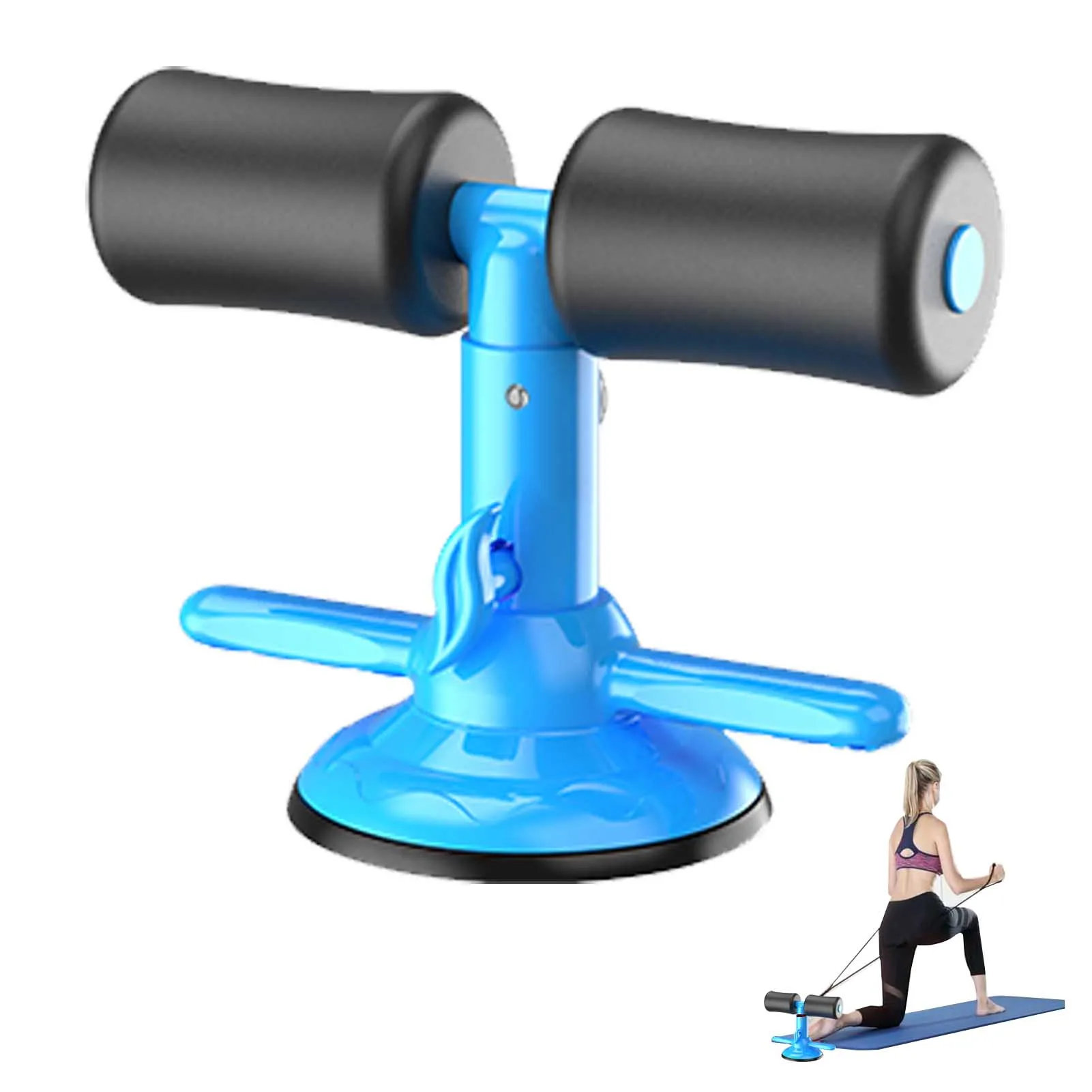 

Sit Up Trainer Portable Sit Up Bar Adjustable Abdominal Trainer Foam Handle For Home Suction Cup Builder Home Workout Burn