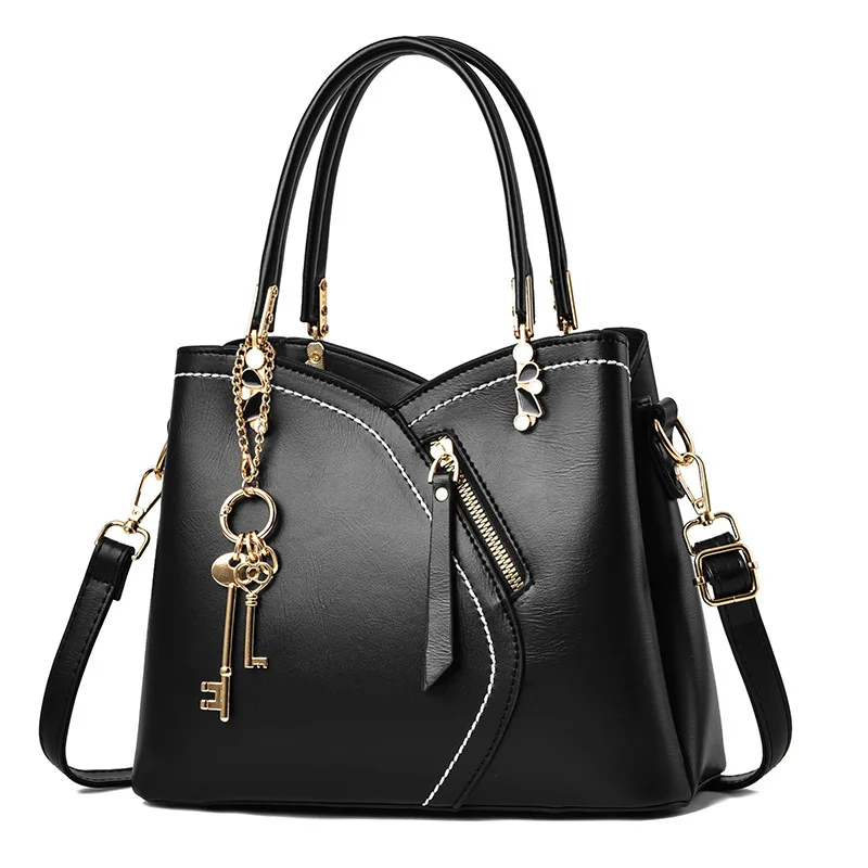 

High Quality Simple Fashion Handbag Women 2022 Spring Hot Sale New Temperament Pu One Shoulder Messenger Bag Women