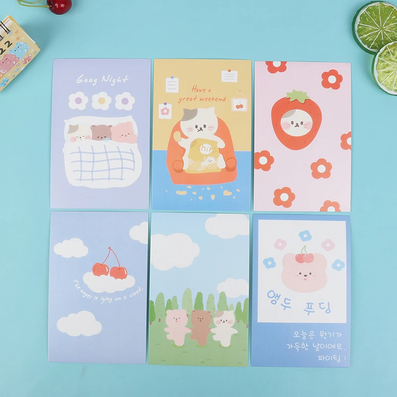 

30 Sheets Cute Bear Rabbit Postcard Set Diy Cartoon Photo Cards Children's Room Background Bedroom Decorative Cards