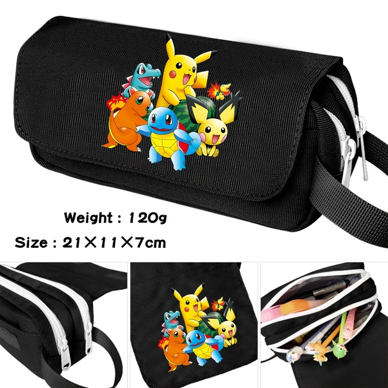 

Anime Pikachu Figure Pencil Case Cartoon Pokemon High Capacity Stationery Box School Supplies Supplies Stationery Cosmetic Bag