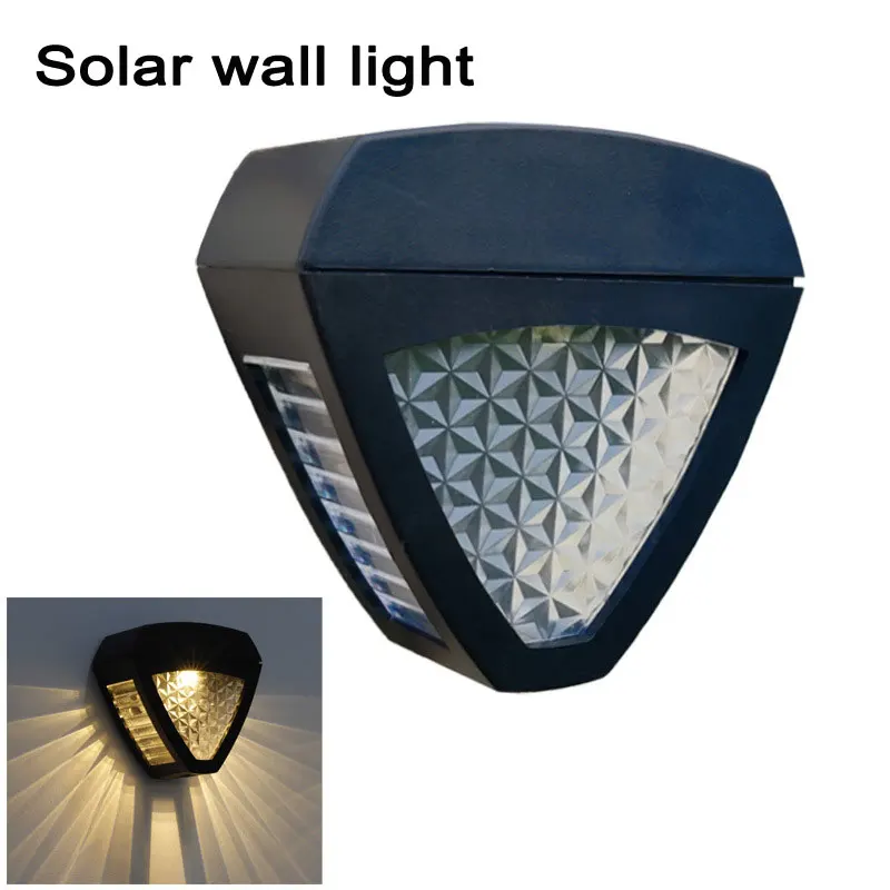 

Solar LED Garden Wall Light IP44 Outdoor Waterproof Courtyard Decorative Lamp ABS+PC Material Landscape Atmosphere Light