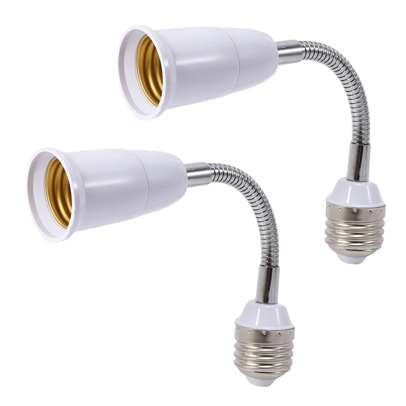 

ABHU 2X LED Light Bulb Lamp Holder Converters Adapter Flexible E27 To E27 Length Flexible Extend Socket Base Type Extension