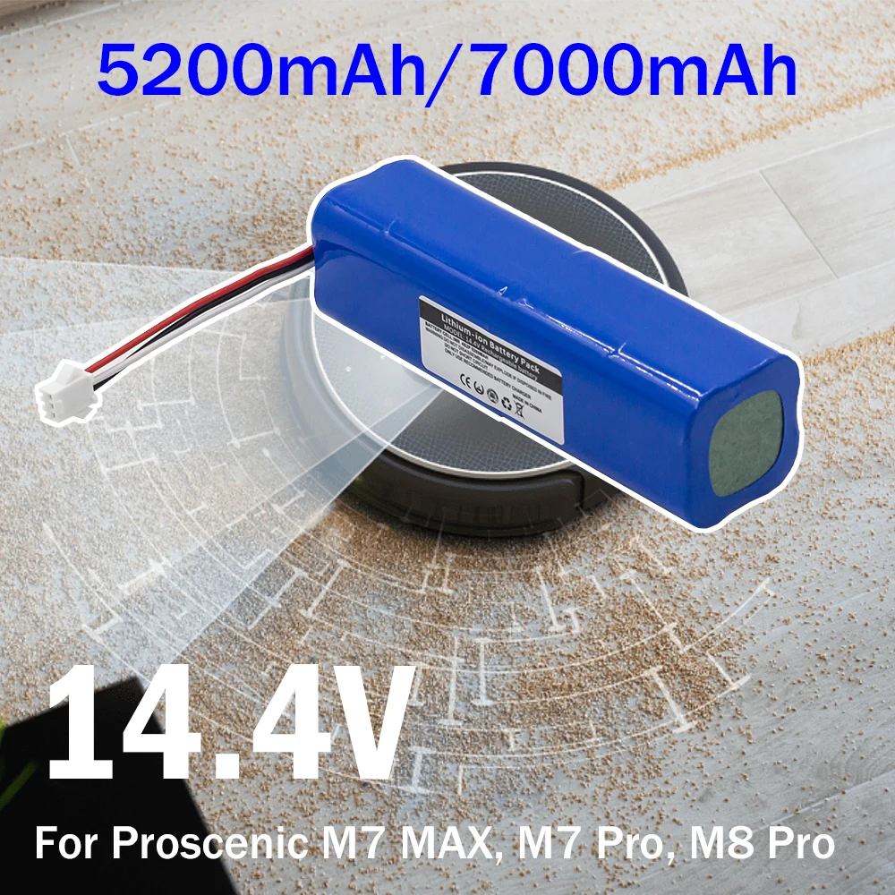 14,4 В 5200/7000 мАч 18650 m26 4s2p литий-ионная батарея Pro M9 Pro M8 Pro M7 R1 перезаряжаемый литий-ионный робот-пылесос