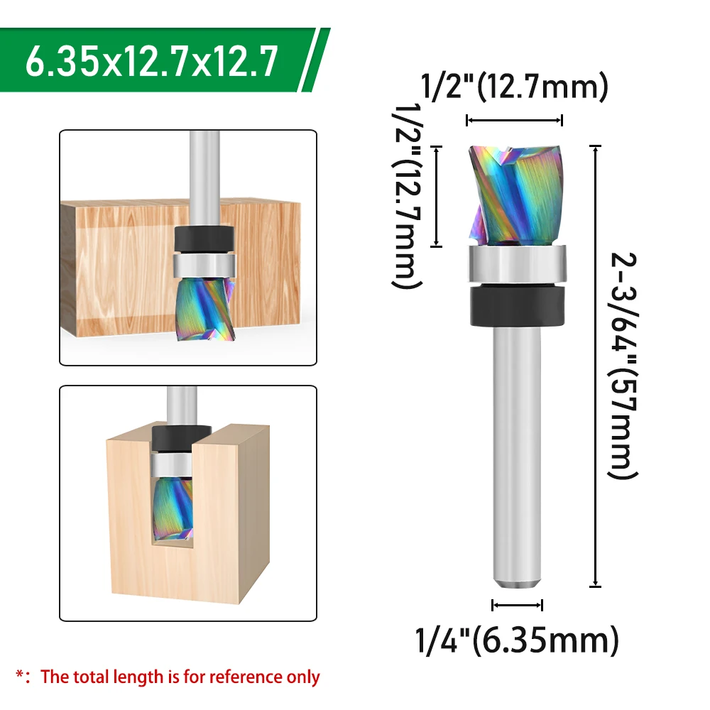 LAVIE 1 шт. 1/4 хвостовик твердосплавное нанопокрытие сжатие заподлицо фрезы с ЧПУ деревообрабатывающий фрезерный станок Z07C1325CCL