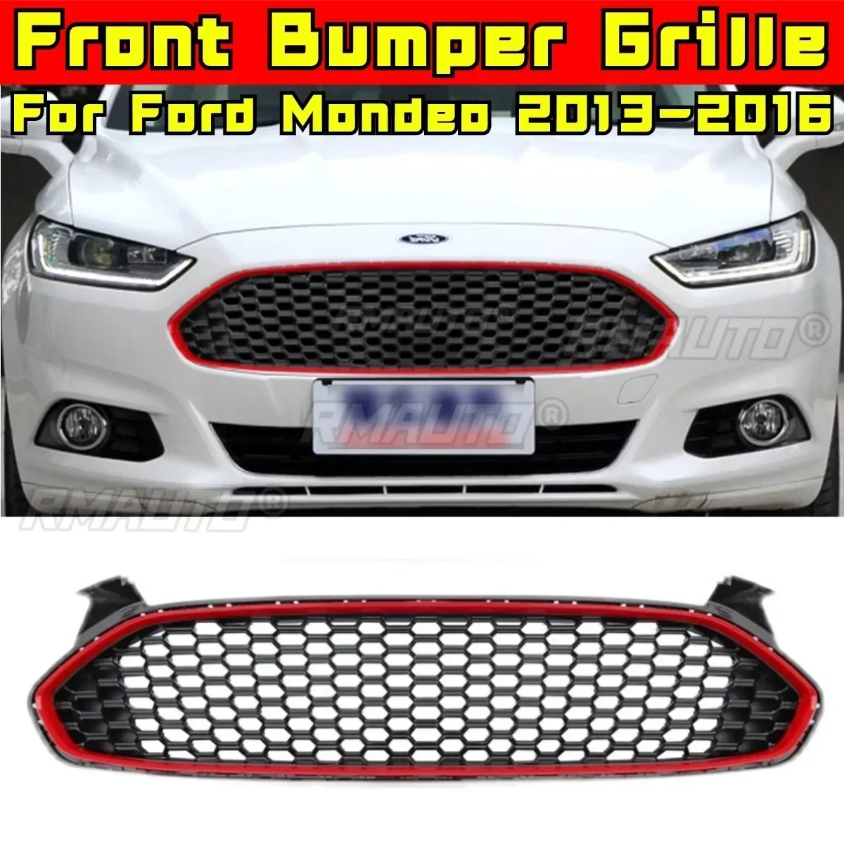Для Mondeo Racing Grills Автомобильный передний бампер Grill Body Kit Решетка переднего бампера