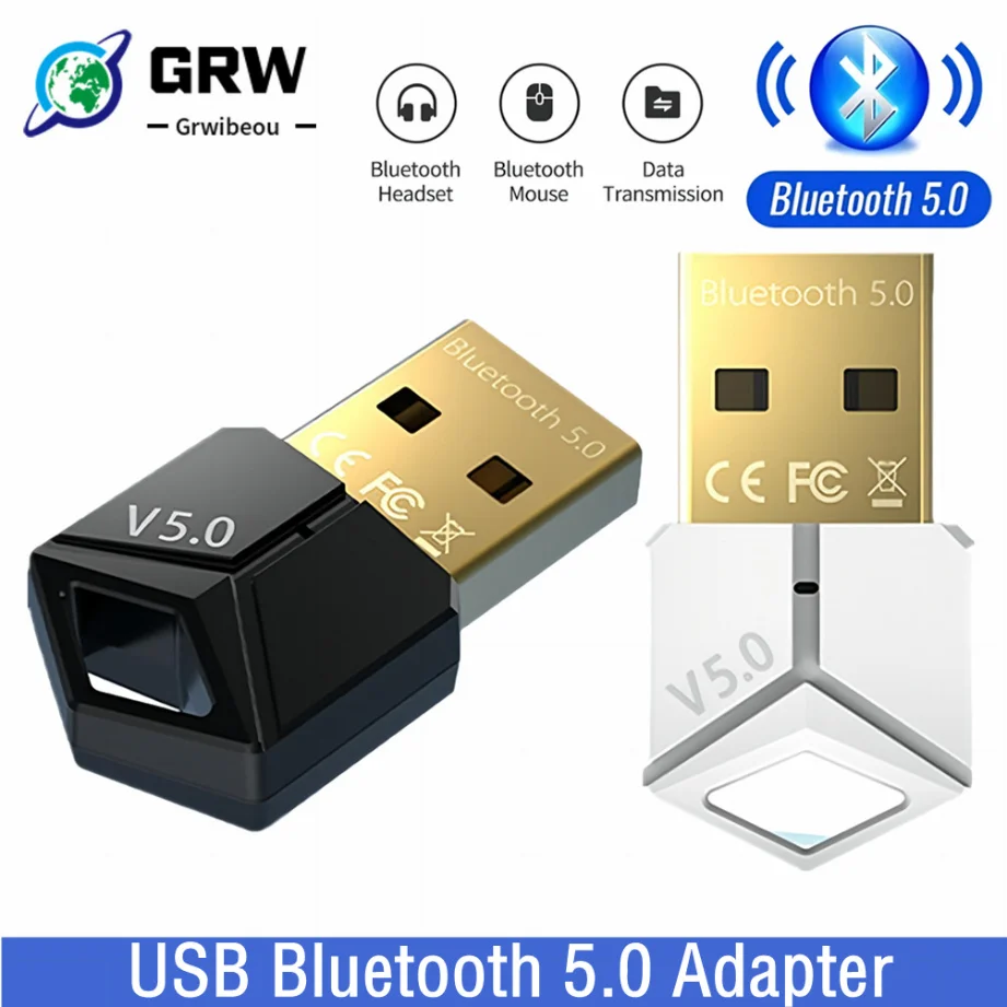 

USB Dongle Bluetooth 5.0 Adapter Receiver Wireless Low Latency Music Mini Bluthooth Transmitter For PC/File Transfer RTL8761B