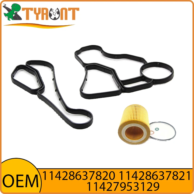 

TYRNT Brand Engine Oil Filter Cooler Seal Gasket #11428637820 11428637821 11427953129 For BMW E60 E61 E90 E91 E87 F10 X3 X5 X6