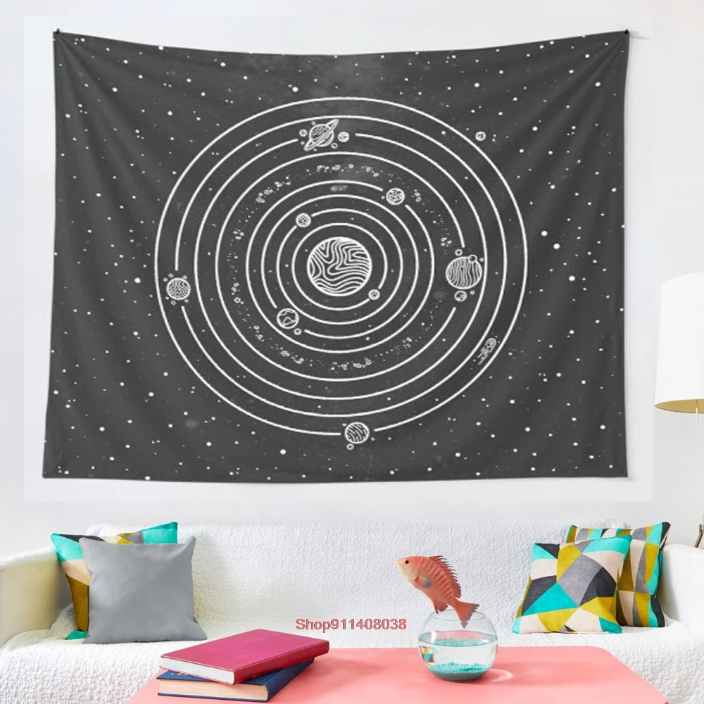 

Solar System tapestry Wall Hanging Astrology Divination Bedspread Beach Mandalay Hippie Mandalas