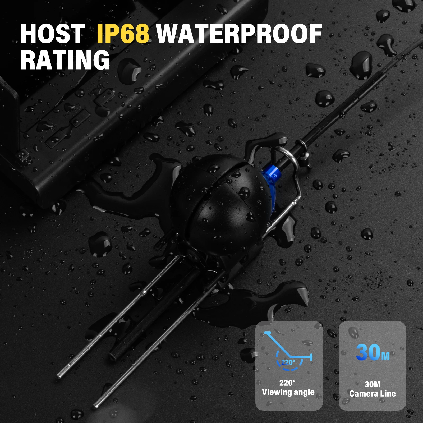 4 3-дюймовая камера для эхолота IPS-дисплей широкоугольная инфракрасная ночного