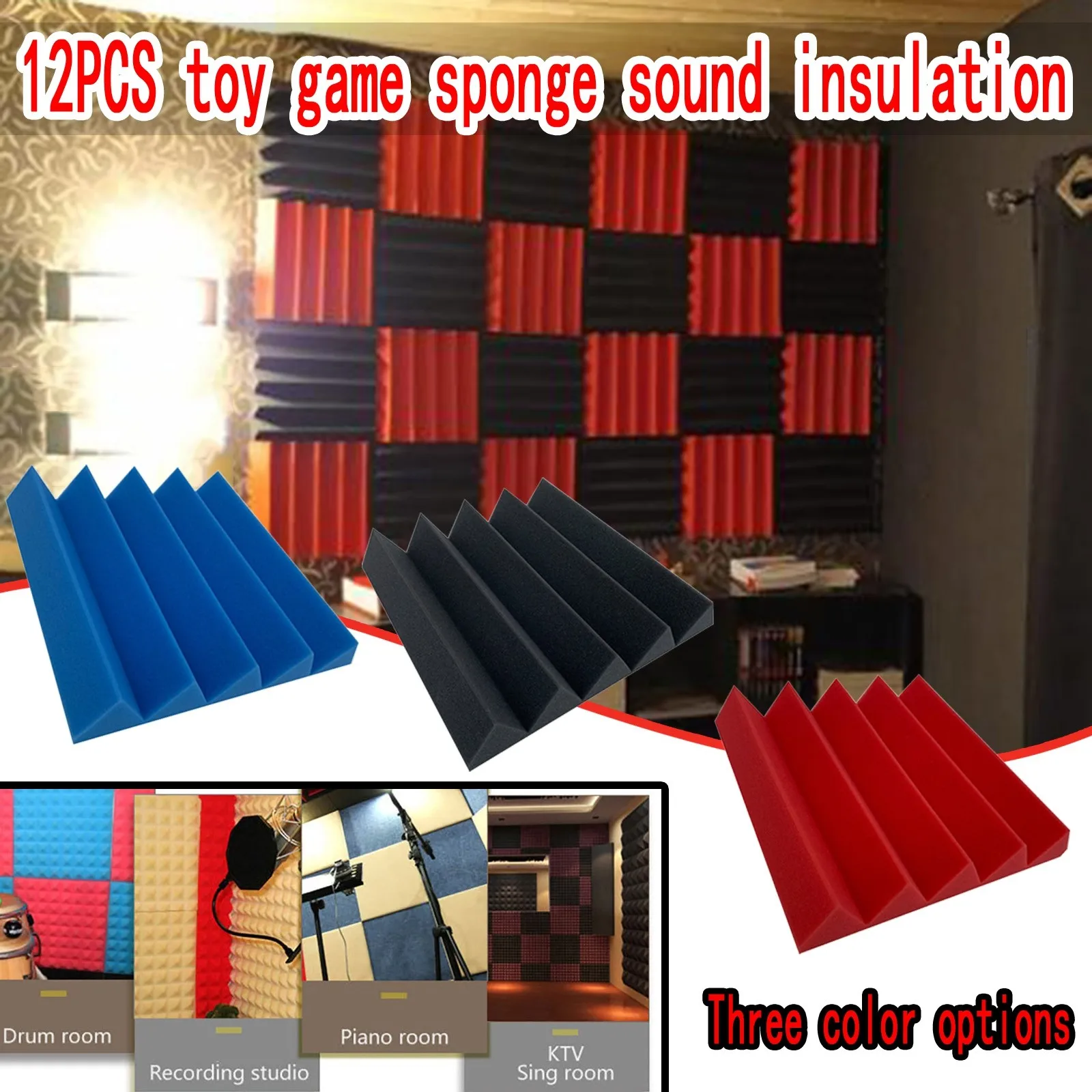 

Звукоизолирующая губка 12 шт., креативная комнатная игровая губка «сделай сам» для музыки, практичная игрушка, имитация домашней игрушки, гн...