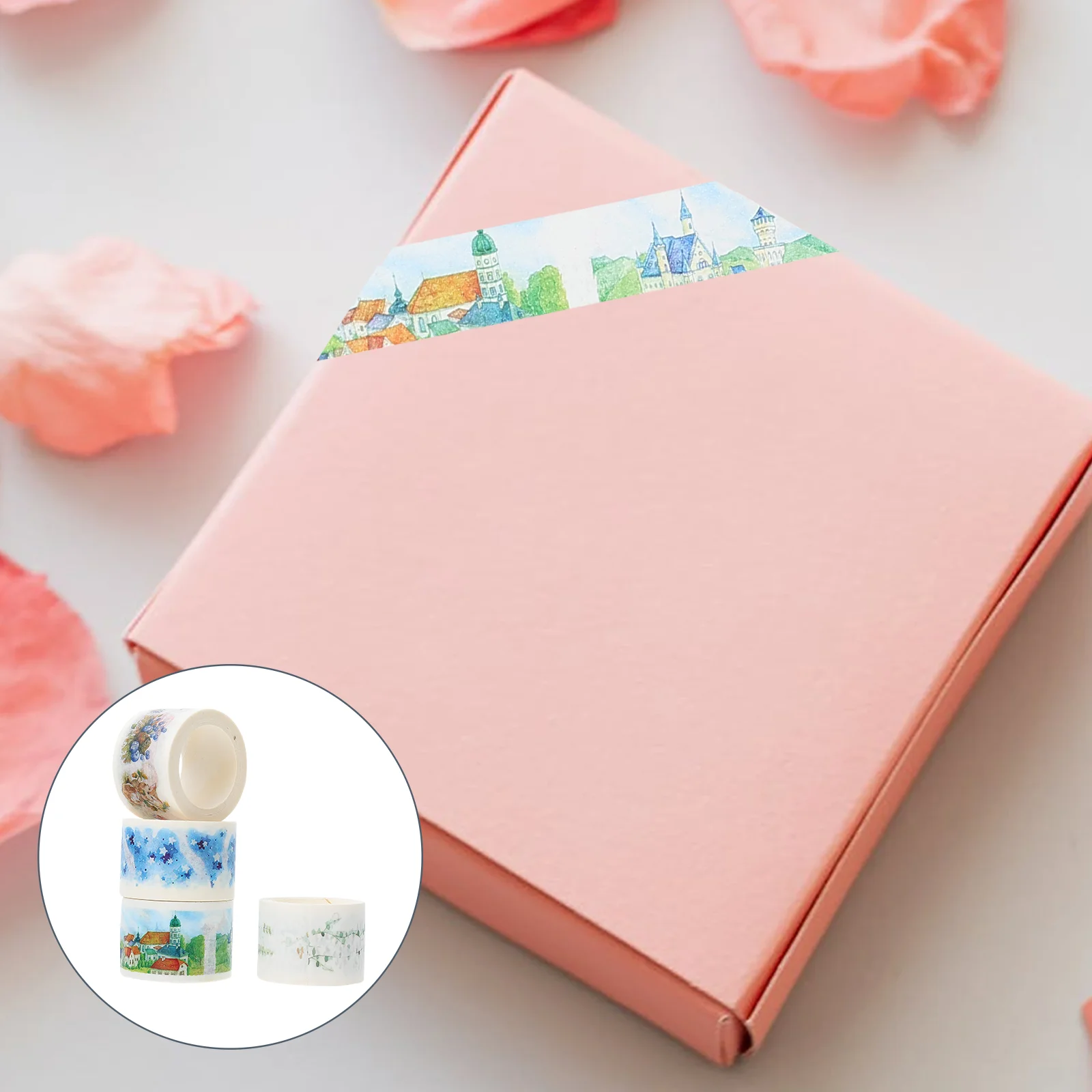 

Tape Tapes Washi Diy Decorative Stickers Hand Colored Masking Photo Decals Diary Account Craftsdecor Wide Frame Paper Flower
