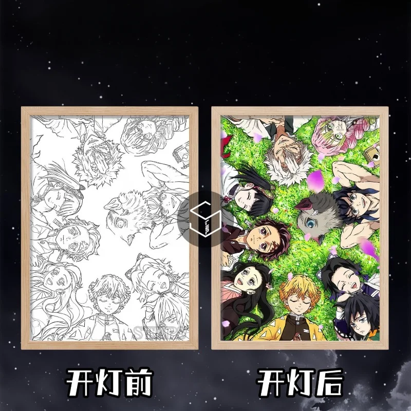 Фоторамка с изображением демонов рассекающих кожу Tokitou Muichirou искусственная