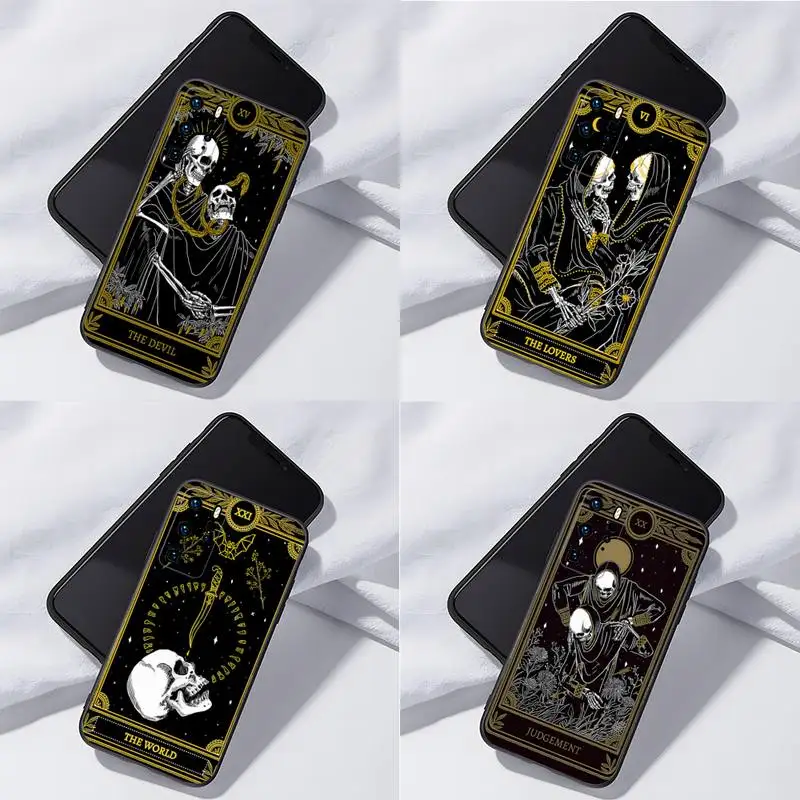 

Death Tarot Phone Case For VIVO Y33S Y21S Y21T Y95 Y76S 5G Y74S 5G Y93 Y20 V19 V17 V15 Pro X60 NEX Mobile Phone Accessories